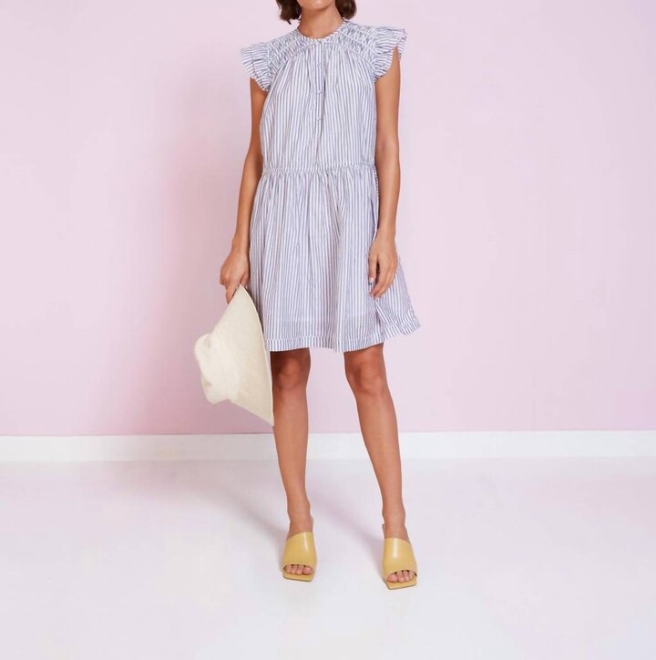 MAGALI PASCAL Valeria Dress In Blue Stripe