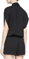Thumbnail for your product : L'Agence Draped Crossover Short Jumpsuit