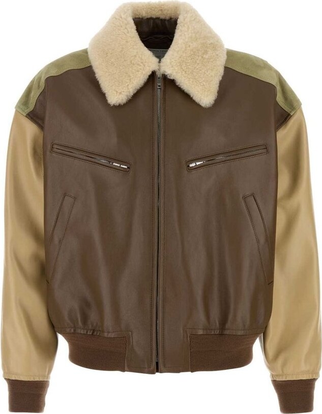 Bottega Veneta Zip-Up Leather Blouson