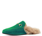 Thumbnail for your product : Gucci Princetown Velvet Slide Mule