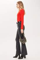 Thumbnail for your product : Topshop Womens Petite Washed Black Jamie Flared Jeans - Washed Black