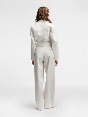 DKNY Pure Wide Leg Pant With Self Belt