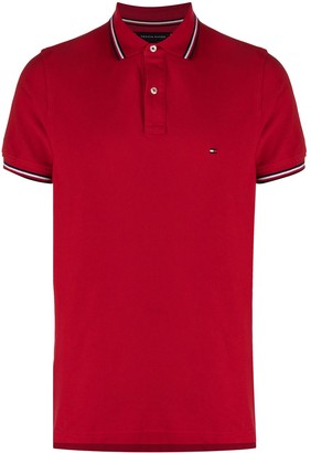 tommy hilfiger men's striped collar polo