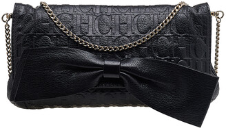 Leather clutch bag Carolina Herrera Black in Leather - 32358319