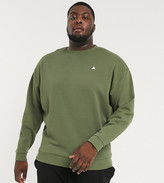 Thumbnail for your product : ASOS DESIGN Plus oversized sweatshirt in khaki with triangle