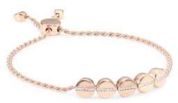 Monica Vinader Diamond & 18K Rose Gold Linear Bead Friendship Bracelet