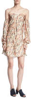 Thumbnail for your product : Haute Hippie My Amour Off-the-Shoulder Floral-Print Silk Dress