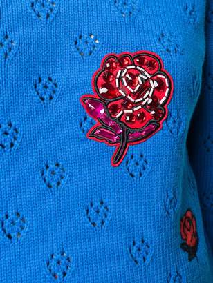 Kenzo embellished flower knitted sweater