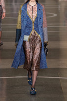 Thumbnail for your product : Christopher Kane Color-block Metallic Stretch-knit Cardigan - Blue