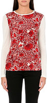 Thumbnail for your product : Tory Burch Rose-print stretch-silk jersey top