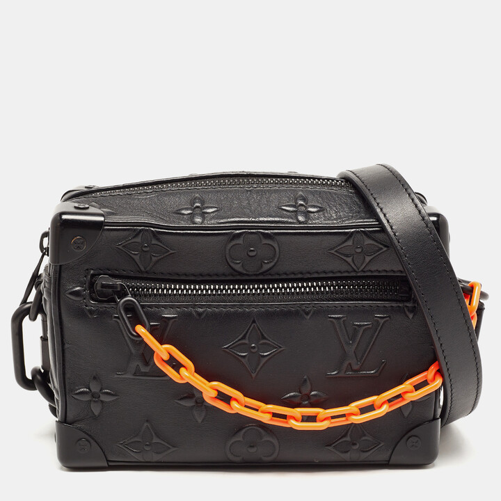 Louis Vuitton Black Monogram Embossed Leather Mini Soft Trunk Bag -  ShopStyle