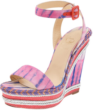 multicolor platform sandals