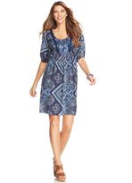 Thumbnail for your product : Style&Co. Printed Empire-Waist Dress