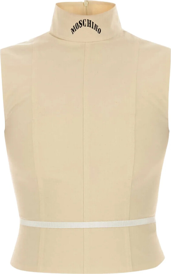 Moschino High-Neck Sleeveless Top