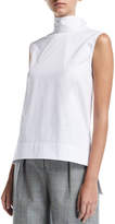 Thumbnail for your product : SOLACE London Odila Mock-Neck Sleeveless Cotton Top