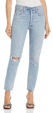 AGOLDE Jamie High Rise Tapered Jeans in Shakedown