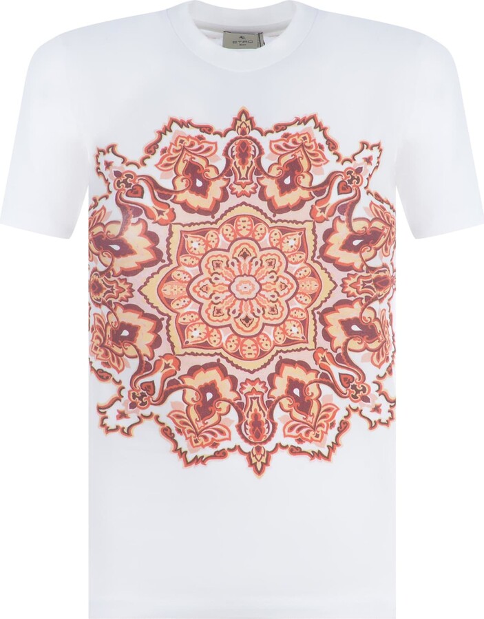 Etro T-shirt loto In Jersey Di Cotone - ShopStyle