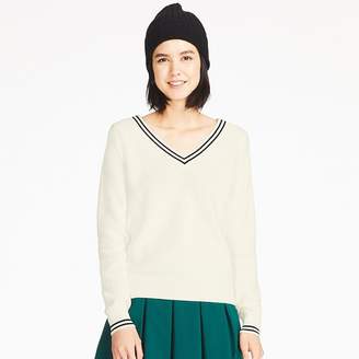 Uniqlo WOMEN Cotton Cashmere Middle Gauge Cricket Sweater