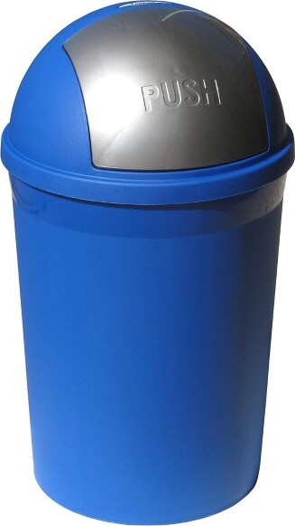 Redmon Redmon4GallonSwivelLidTrashCan,PlasticSwing-LidIndoorWasteBin,Blue