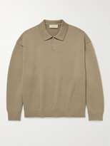 Thumbnail for your product : Essentials Logo-Appliquéd Knitted Polo Shirt