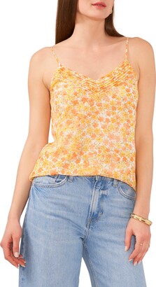 1 STATE Floral Pintuck Camisole
