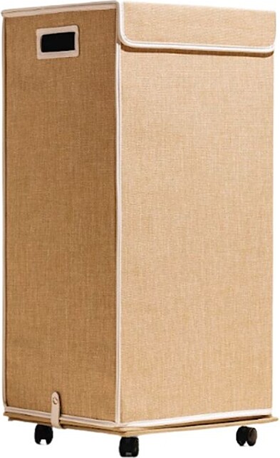 Nori Laundry Hamper with Attached Lid and Optional Wheels