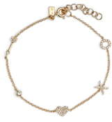 Ef Collection Diamond Sweetheart Charm Bracelet