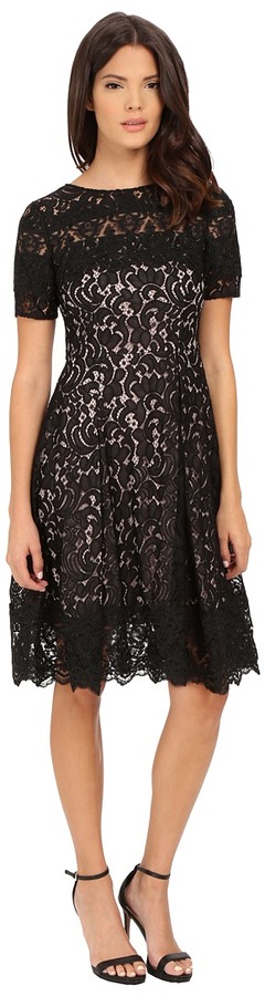 Adrianna Papell Lace Finished Fit and Flare - ShopStyle Dresses