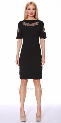 NUE by Shani Net Embroidered Dress