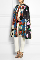 Thumbnail for your product : Duro Olowu Printed silk-twill and metallic jacquard cape