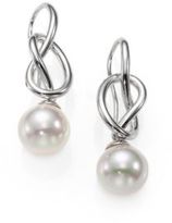 Thumbnail for your product : Majorica 10MM White Pearl & Sterling Silver Drop Earrings