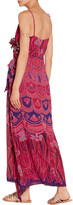 Thumbnail for your product : Anna Sui Zandra Printed Crinkled Silk-chiffon Maxi Dress - Pink