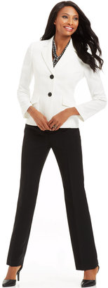 Le Suit Scarf Notched-Collar Pantsuit