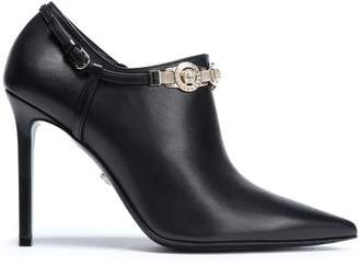 Versace Logo-embellished Leather Ankle Boots