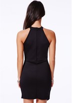 Thumbnail for your product : Missguided Faustina High Neck Asymmetric Dress Black