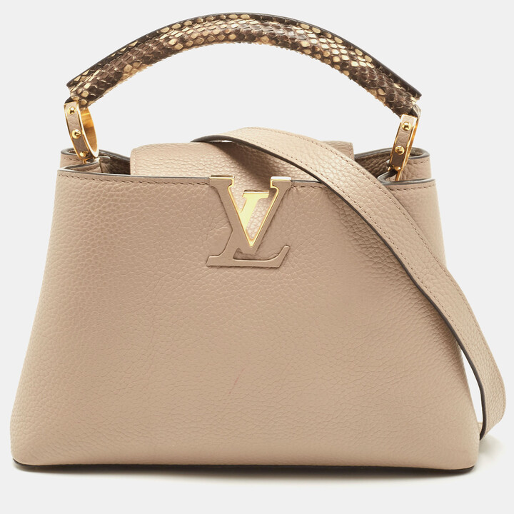 Louis Vuitton Galet Taurillion Leather and Python Capucines BB Bag