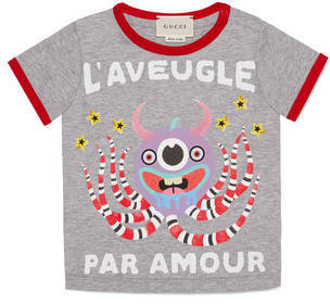 Gucci Baby cotton T-shirt with monster print