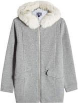 Thumbnail for your product : Woolrich Jacket with Wool, Cotton and Fur-Trimmed Hood