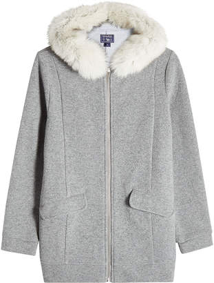 Woolrich Jacket with Wool, Cotton and Fur-Trimmed Hood
