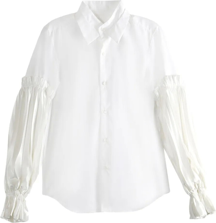 Noir Kei Ninomiya Ruffled-Sleeve Shirt