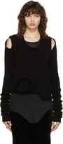 Thumbnail for your product : Rick Owens Black Recycled Cashmere Banana Knit Sweater
