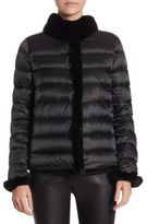 Thumbnail for your product : Max Mara Weekend Rigel Rabbit Fur-Trimmed Puffer Coat