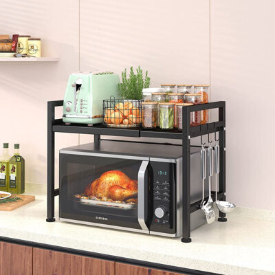 Prep & Savour Extendable Microwave Rack, Adjustable Microwave/Toaster ...