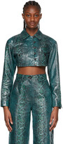 Thumbnail for your product : J6 Blue Leather Jacket