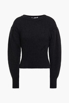 Thumbnail for your product : Autumn Cashmere Gathered mélange knitted sweater