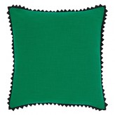 Thumbnail for your product : Perci Green triangle edge cotton cushion 45 x 45cm