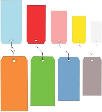 Unbranded Pre-Wired Shipping Tags, 3 3/4" x 1 7/8", Pink, 1000/Case (G11033J)