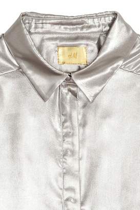 H&M Shimmering Metallic Shirt