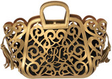 Thumbnail for your product : Ralph Lauren Gold Leather Vachetta Scroll Tote