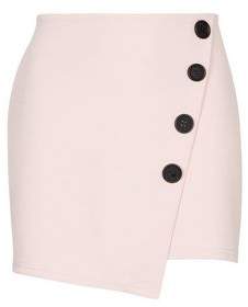 New Look Girls Pale Pink Button Wrap Front Skort
